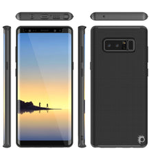 Load image into Gallery viewer, Galaxy Note 8 Case, PunkCase [Stealth Series] Hybrid 3-Piece Shockproof Dual Layer Cover [Non-Slip] [Soft TPU + PC Bumper] with PUNKSHIELD Screen Protector for Samsung Note 8 [Grey] (Color in image: Black)
