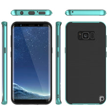 Load image into Gallery viewer, Galaxy S8 PLUS Case, PunkCase [Stealth Series] Hybrid 3-Piece Shockproof Dual Layer Cover [Non-Slip] [Soft TPU + PC Bumper] with PUNKSHIELD Screen Protector for Samsung S8+ [Teal] (Color in image: Black)

