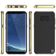 Load image into Gallery viewer, Galaxy S8 PLUS Case, PunkCase [Stealth Series] Hybrid 3-Piece Shockproof Dual Layer Cover [Non-Slip] [Soft TPU + PC Bumper] with PUNKSHIELD Screen Protector for Samsung S8+ [Gold] (Color in image: Black)
