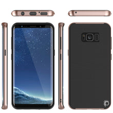 Load image into Gallery viewer, Galaxy S8 Case, PunkCase [Stealth Series] Hybrid 3-Piece Shockproof Dual Layer Cover [Non-Slip] [Soft TPU + PC Bumper] with PUNKSHIELD Screen Protector for Samsung S8 Edge [Rose Gold] (Color in image: Black)
