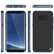 Load image into Gallery viewer, Galaxy S8 Case, PunkCase [Stealth Series] Hybrid 3-Piece Shockproof Dual Layer Cover [Non-Slip] [Soft TPU + PC Bumper] with PUNKSHIELD Screen Protector for Samsung S8 Edge [Navy Blue] (Color in image: Black)
