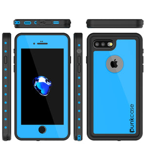 iPhone 8+ Plus Waterproof Case, Punkcase [StudStar Series] [Light Blue] [Slim Fit] [Shockproof] [Dirtproof] [Snowproof] Armor Cover (Color in image: white)