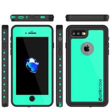 Charger l&#39;image dans la galerie, iPhone 8+ Plus Waterproof Case, Punkcase [StudStar Series] [Teal] [Slim Fit] Shockproof] [Dirtproof] [Snowproof] Armor Cover (Color in image: white)
