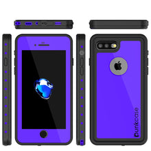 Charger l&#39;image dans la galerie, iPhone 8+ Plus Waterproof Case, Punkcase [StudStar Series] [Purple] [Slim Fit] [Shockproof] [Dirtproof] [Snowproof] Armor Cover (Color in image: white)
