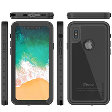 Load image into Gallery viewer, iPhone X Waterproof IP68 Case, Punkcase [Clear] [StudStar Series] [Slim Fit] [Dirtproof] (Color in image: Clear.)
