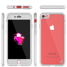 Charger l&#39;image dans la galerie, iPhone 8 Case [MASK Series] [WHITE] Full Body Hybrid Dual Layer TPU Cover W/ protective Tempered Glass Screen Protector (Color in image: navy)
