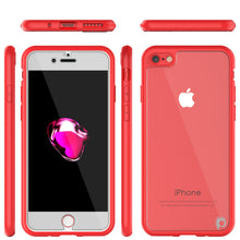 Charger l&#39;image dans la galerie, iPhone 7 Case [MASK Series] [RED] Full Body Hybrid Dual Layer TPU Cover W/ protective Tempered Glass Screen Protector (Color in image: pink)

