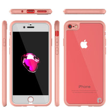 Load image into Gallery viewer, iPhone SE (4.7&quot;) Case [MASK Series] [PINK] Full Body Hybrid Dual Layer TPU Cover W/ protective Tempered Glass Screen Protector (Color in image: navy)
