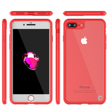 Charger l&#39;image dans la galerie, iPhone 8+ Plus Case [MASK Series] [RED] Full Body Hybrid Dual Layer TPU Cover W/ protective Tempered Glass Screen Protector (Color in image: pink)
