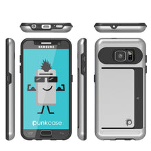 Load image into Gallery viewer, Galaxy s7 Case PunkCase CLUTCH Silver Series Slim Armor Soft Cover Case w/ Tempered Glass (Color in image: White)
