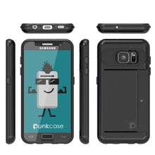 Load image into Gallery viewer, Galaxy S7 EDGE Case PunkCase CLUTCH Black Series Slim Armor Soft Cover Case w/ Screen Protector (Color in image: Silver)
