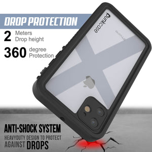 iPhone 12 Waterproof Case, Punkcase [Extreme Series] Armor Cover W/ Built In Screen Protector [Black] (Color in image: Light Green)