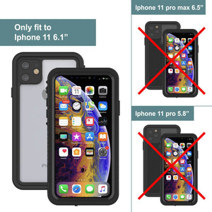 iPhone 12 Waterproof Case, Punkcase [Extreme Series] Armor Cover W/ Built In Screen Protector [Black] (Color in image: Pink)