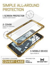 Load image into Gallery viewer, iPhone 6S Case, Ghostek® Covert Gold, Premium Impact Protective Armor | Lifetime Warranty Exchange (Color in image: clear)
