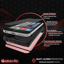Load image into Gallery viewer, iPhone 6s Plus/6 Plus  Case PunkCase Galactic Rose Gold Slim w/ Tempered Glass | Lifetime Warranty (Color in image: silver)
