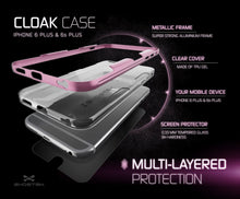 Load image into Gallery viewer, iPhone 6s Plus Case Pink Ghostek Cloak, Slim Protective Armor w/ Tempered Glass | Lifetime Warranty (Color in image: red)

