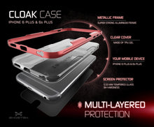 Load image into Gallery viewer, iPhone 6s Plus Case Red Ghostek Cloak, Slim Protective Armor w/ Tempered Glass | Lifetime Warranty (Color in image: silver)
