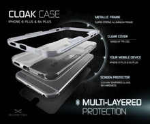 Load image into Gallery viewer, iPhone 6s Plus Case Silver Ghostek Cloak, Slim Protective w/ Tempered Glass | Lifetime Warranty (Color in image: space grey)
