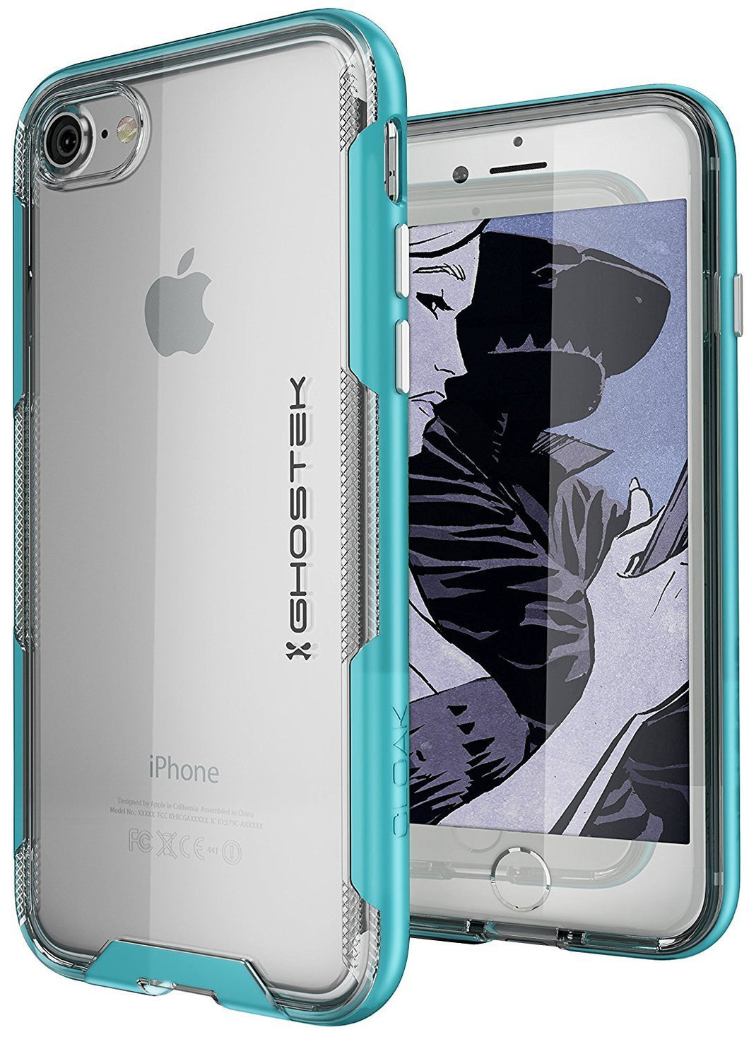 iPhone 8 Case, Ghostek Cloak 3 Series Case for iPhone 8 Case Clear Protective Case [TEAL] (Color in image: Gold)