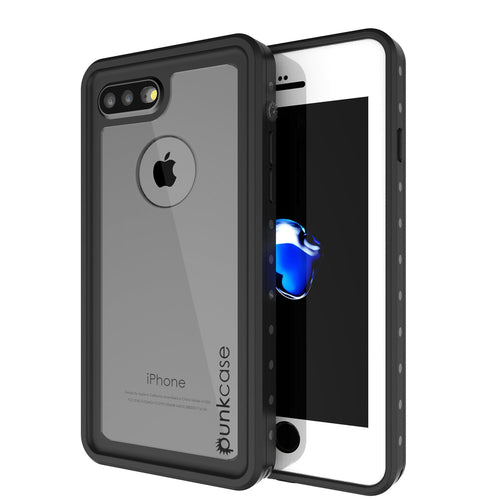 iPhone 7+ Plus Waterproof IP68 Case, Punkcase [Clear] [StudStar Series] [Slim Fit] [Dirtproof] (Color in image: Clear)