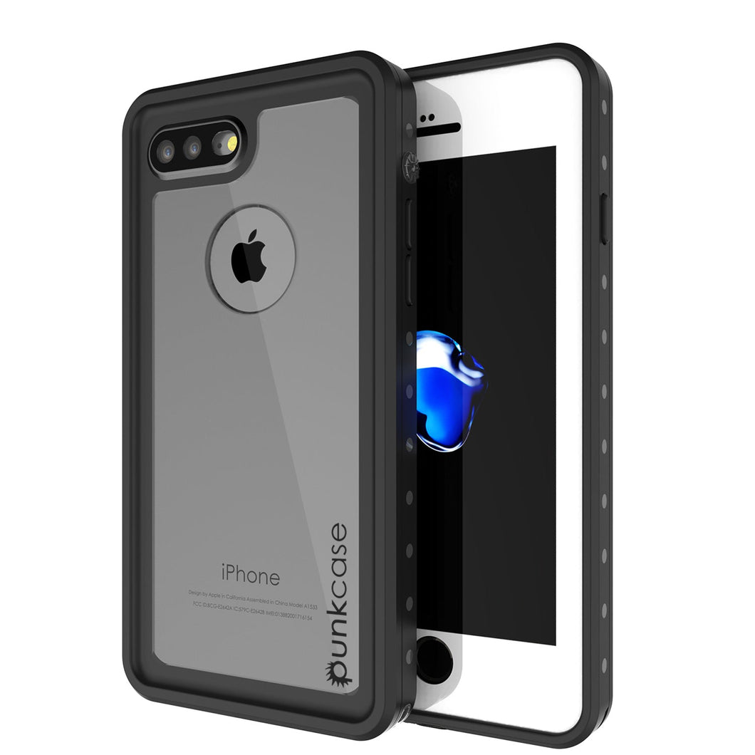 iPhone 8+ Plus Waterproof Case, Punkcase [StudStar Series] [Clear] [Slim Fit] [Shockproof] [Dirtproof] [Snowproof] Armor Cover (Color in image: Clear)