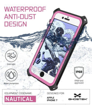 Charger l&#39;image dans la galerie, iPhone  8  Waterproof Case, Ghostek Nautical Series for iPhone  8  | Slim Underwater Protection | Adventure Duty | Ultra Fit | Swimming (Pink) (Color in image: Green)

