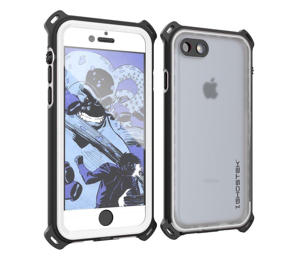iPhone  8  Waterproof Case, Ghostek Nautical Series for iPhone  8  | Slim Underwater Protection | Adventure Duty | Ultra Fit | Swimming (White) (Color in image: White)
