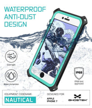 Charger l&#39;image dans la galerie, iPhone  8  Waterproof Case, Ghostek Nautical Series for iPhone  8  | Slim Underwater Protection | Adventure Duty | Ultra Fit | Swimming (Teal) (Color in image: Green)
