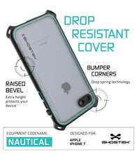 Charger l&#39;image dans la galerie, iPhone  8  Waterproof Case, Ghostek Nautical Series for iPhone  8  | Slim Underwater Protection | Adventure Duty | Ultra Fit | Swimming (Teal) (Color in image: Black)
