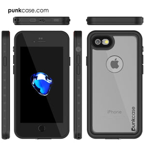 iPhone SE (4.7") Waterproof Case, Punkcase [Clear] [StudStar Series] [Slim Fit] [IP68 Certified][Dirtproof] [Snowproof] (Color in image: light blue)