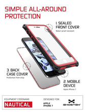 Load image into Gallery viewer, iPhone 7 Case, Ghostek Nautical Series  for iPhone 7 Case | RED (Color in image: Green)
