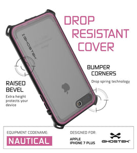 iPhone 7+ Plus case, Ghostek®  Nautical Series  for iPhone 7+ Plus Rugged Heavy Duty Case | Pink 