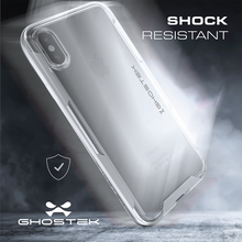 Load image into Gallery viewer, iPhone X Case, Ghostek Cloak 3 Series Ultra Slim Clear Hybrid Shockproof Protective Cover Designed for iPhone 10 – Supports Wireless Charging | Silver 
