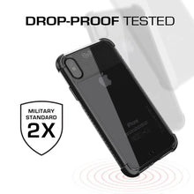 Load image into Gallery viewer, Ghostek Transparent iPhone X Case, Covert2 Series Resilient Rugged Armor Design | Supports AirPower Wireless Charging | Black (Color in image: Orange)
