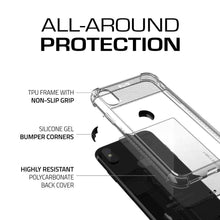 Load image into Gallery viewer, Ghostek Transparent iPhone X Case, Covert2 Series Resilient Rugged Armor Design | Supports AirPower Wireless Charging | Black (Color in image: Red)
