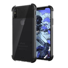 Load image into Gallery viewer, Ghostek Transparent iPhone X Case, Covert2 Series Resilient Rugged Armor Design | Supports AirPower Wireless Charging | Black (Color in image: Black)
