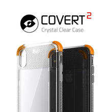 Load image into Gallery viewer, iPhone X Crystal Clear Case, Ghostek Covert2 Soft Skin Cover with Silicone Gel Corners | Enhanced State of the Art Fabrication | Face ID Compatible &amp; Supports Wireless Charging | Orange (Color in image: White)
