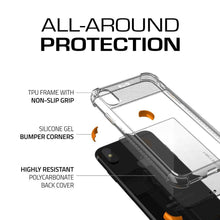 Load image into Gallery viewer, iPhone X Crystal Clear Case, Ghostek Covert2 Soft Skin Cover with Silicone Gel Corners | Enhanced State of the Art Fabrication | Face ID Compatible &amp; Supports Wireless Charging | Orange (Color in image: Pink)
