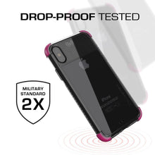 Load image into Gallery viewer, Apple iPhone X Case, Ghostek Covert 2 Series Stylish Durable with Diamond Grip | Shock Reduction with Silicone Gel Corners | Pink (Color in image: Red)
