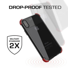 Load image into Gallery viewer, iPhone X Case, Military Grade Standard Drop Tested &amp; Supports Wireless Charging | Ghostek Covert 2 Series – Perfect Ultra Slim Protection | Red (Color in image: Teal)
