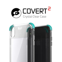 Load image into Gallery viewer, Ghostek Ultra Slim iPhone X Case with Shock Absorption &amp; Supports Wireless Charging | Covert 2 Series Enhanced Unique Diamond Grip | Teal (Color in image: White)
