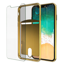 Charger l&#39;image dans la galerie, iPhone X Case, PUNKcase [LUCID Series] Slim Fit Protective Dual Layer Armor Cover W/ Scratch Resistant PUNKSHIELD Screen Protector [GOLD] (Color in image: Black)
