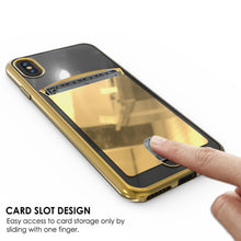 Charger l&#39;image dans la galerie, iPhone X Case, PUNKcase [LUCID Series] Slim Fit Protective Dual Layer Armor Cover W/ Scratch Resistant PUNKSHIELD Screen Protector [GOLD] (Color in image: Silver)
