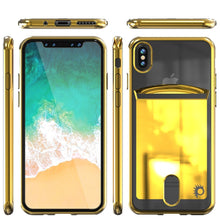 Charger l&#39;image dans la galerie, iPhone X Case, PUNKcase [LUCID Series] Slim Fit Protective Dual Layer Armor Cover W/ Scratch Resistant PUNKSHIELD Screen Protector [GOLD] 
