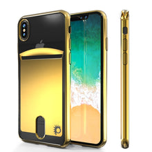 Charger l&#39;image dans la galerie, iPhone X Case, PUNKcase [LUCID Series] Slim Fit Protective Dual Layer Armor Cover W/ Scratch Resistant PUNKSHIELD Screen Protector [GOLD] (Color in image: Gold)
