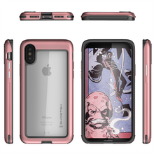 Charger l'image dans la galerie, iPhone X Case, Ghostek [Atomic Slim Series] Ultimate Drop Protection Clear Back | Modern Contemporary Design | Pink (Color in image: Black)
