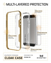 Load image into Gallery viewer, iPhone SE/5S/5 Case Ghostek® Cloak Gold Slim | Tempered Glass | Lifetime Warranty Exchange (Color in image: silver)
