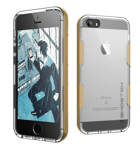 iPhone SE/5S/5 Case Ghostek® Cloak Gold Slim | Tempered Glass | Lifetime Warranty Exchange (Color in image: gold)