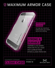 Load image into Gallery viewer, iPhone SE/5S/5 Case Ghostek® Cloak Pink Slim | Tempered Glass | Lifetime Warranty Exchange (Color in image: silver)

