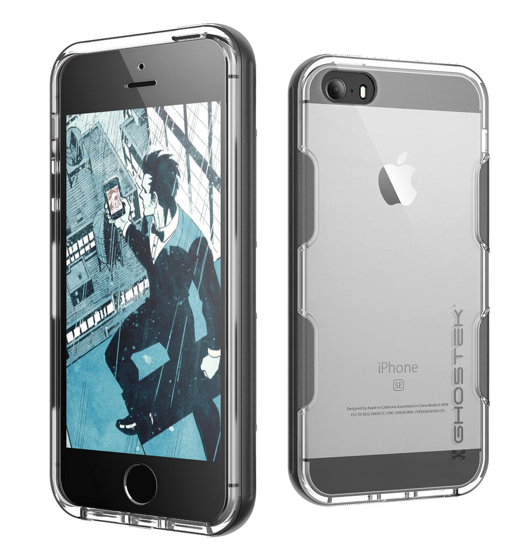 iPhone SE/5S/5 Case Ghostek® Cloak Space Grey Series | Tempered Glass | Lifetime Warranty Exchange (Color in image: space grey)